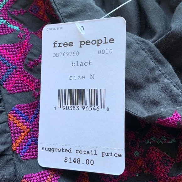 FREE PEOPLE Vacay Vibin' Blouse New M - Picture 5 of 5
